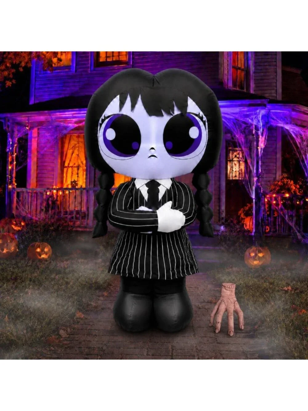 5FT Halloween Inflatable Witch Decoration with LED Lights - School Uniform Theme